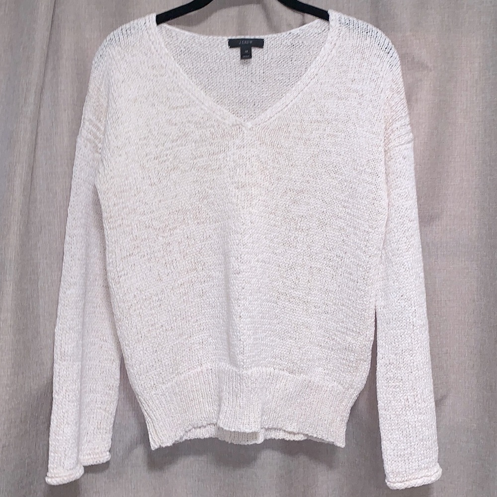 tan J. Crew sweater